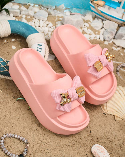 Royalfashion Ženske gumijaste japonke z okrasnim lokom Nilm