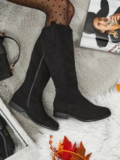 Ženski škornji eko semiš Zamerre