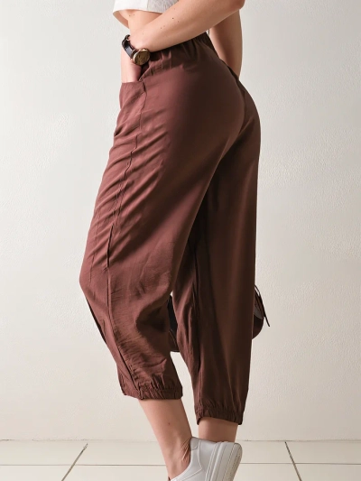 Royalfashion Ravne ženske tkaninske hlače 7/8