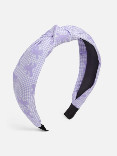 Royalfashion Lasni trak s pletenico v karirastem vzorcu in medvedki