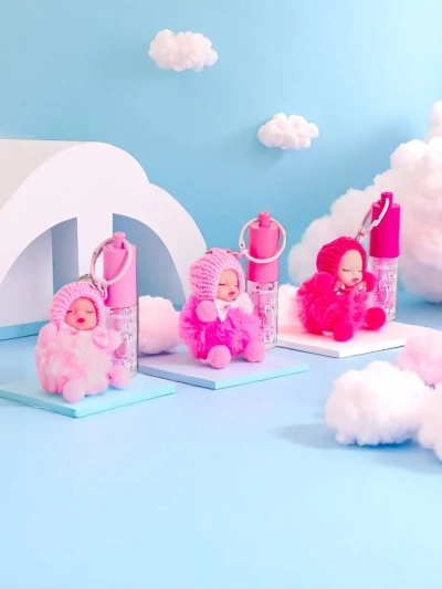 Otroški lip gloss z lutko Fuksija