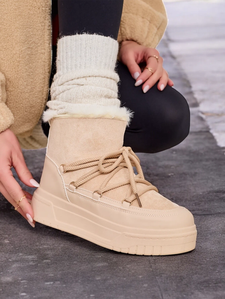 Royalfashion Ženske vezane čizme za snijeg Moniuc