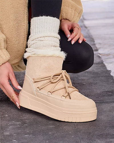 Royalfashion Ženske vezane čizme za snijeg Moniuc