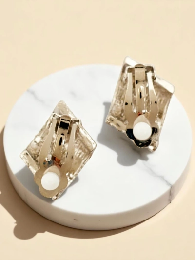 Royalfashion Uhani za ženske na klipsno s kubičnim cirkonom