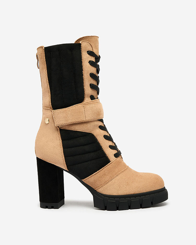 Royalfashion Svetlo rjavi izolirani ženski škornji Sehhra post