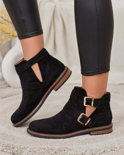 Royalfashion Ženski škornji Geronsa z izrezom