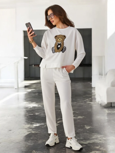 Royalfashion Ženski tkan set z medvedkom