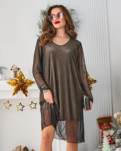 Royalfashion Klasična ženska obleka do kolen