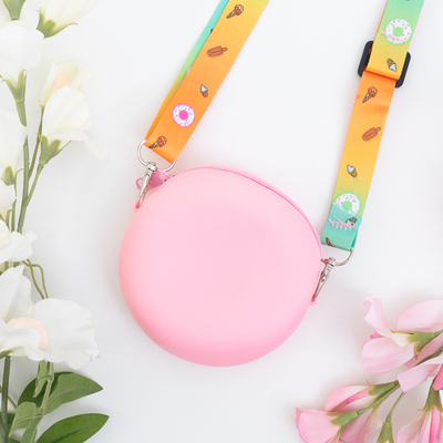 Royalfashion Różowa torebka z pączkiem