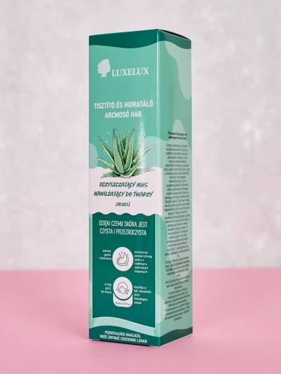 Luxelux čistilna vlažilna pena za obraz Aloe 150 ml