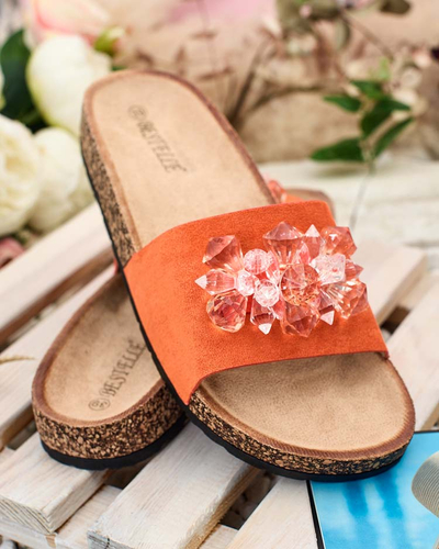Royalfashion Ženske japonke Villo s kamenčki