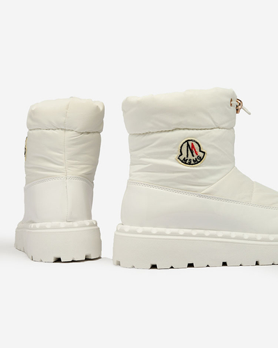 Royalfashion Ženski škornji z drsenjem v beli barvi Ireda