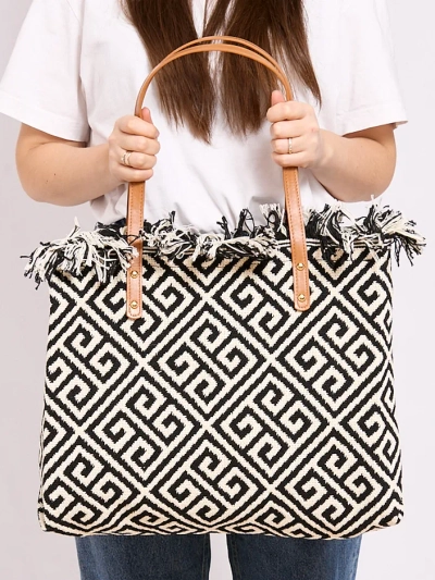 Royalfashion vzorovana tkaná nakupna torba