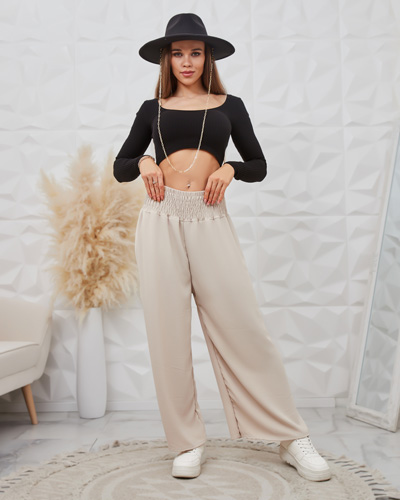 Royalfashion Ženske široke hlače