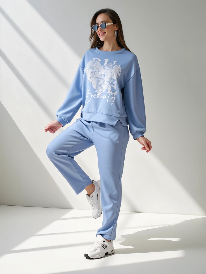 Royalfashion Ženski viskozni set z vzorcem