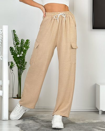 Royalfashion Ženske široke hlače z žepi