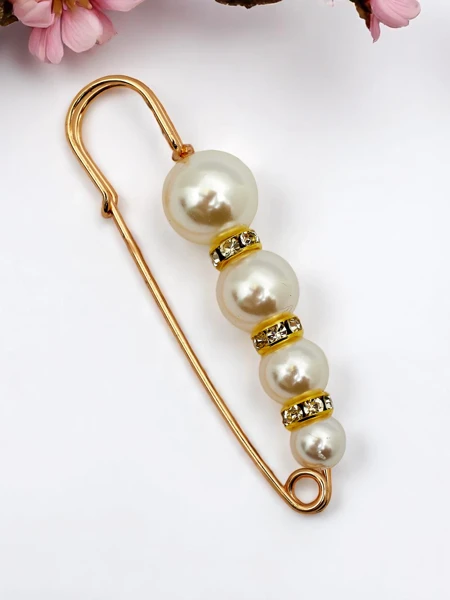 Okrasna ženska broška s perlami Pearl Grace