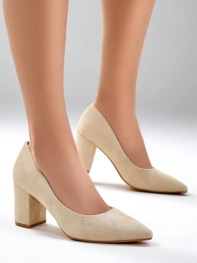 Royalfashion Ženski pumps z ekološko suedin in peto Ugandes