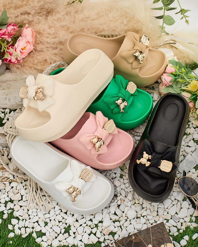 Royalfashion Ženske gumijaste japonke z okrasnim lokom Afeen