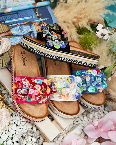 Royalfashion Ženske japonke Loassa s kamenčki