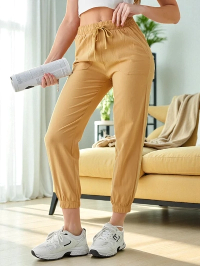 Pantaloni Elegante Dorico Camel - Modne Duge Hlače