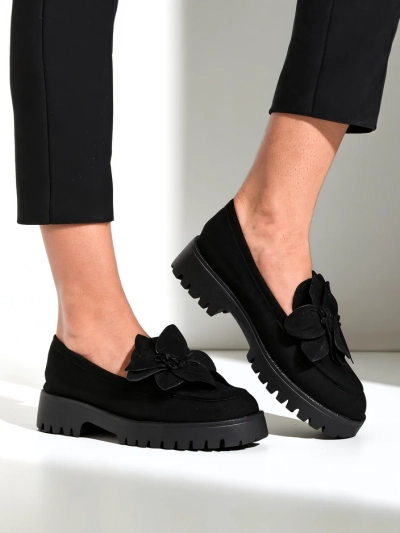 Royalfashion ekološki nobučeni ženski mokasini s cvijetom Floverse