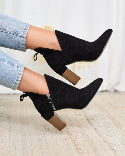 Royalfashion Črni ženski visoki škornji Swerros