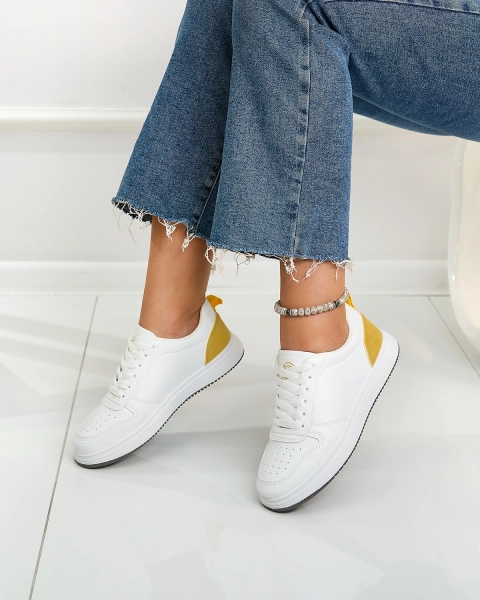 Royalfashion Beli in rumeni klasični športni copati Colorburst Classics