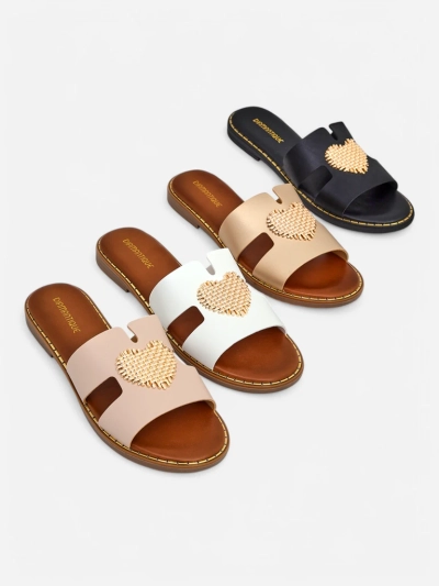 Royalfashion Ženske slip-on s srcem Zlato srce