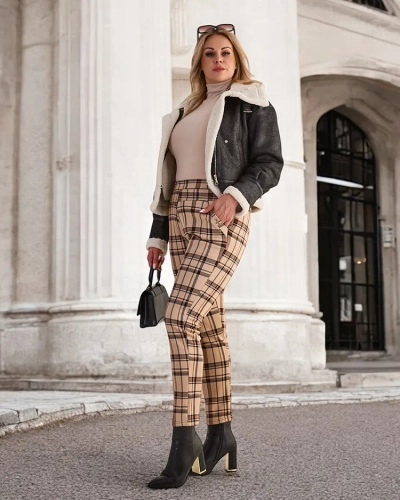 Royalfashion Segrete ženske hlače tegging PLUS SIZE