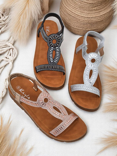 Royalfashion Ženski sandali z okrasnimi trakovi Ava Shine