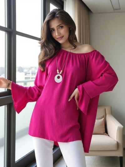 Royalfashion Ženska bluzka a'la španska s čipkastimi detajli