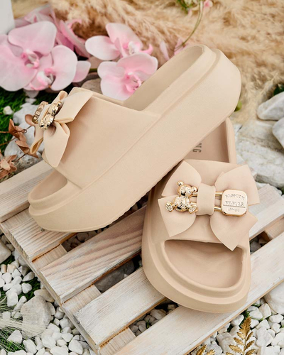 Royalfashion Ženske gumijaste japonke z okrasnim lokom Apis