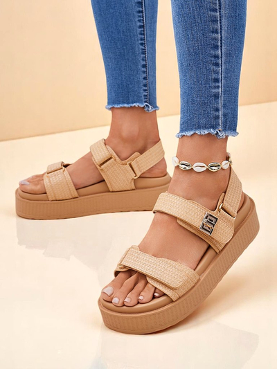 Ženski sandali s platformo Royalfashion Bež Lavinia – udobno poletje