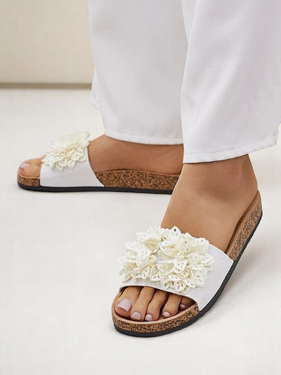 Royalfashion ženske japonke z drobnimi cvetlicami Occes