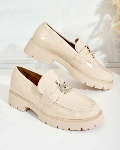 Royalfashion Ženski lakirani mokasini Bemies