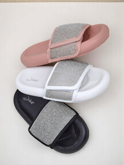 Royalfashion Dámske šľapky s plochou podrážkou Sparkle Step