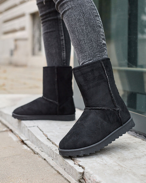 Royalfashion Črni škornji a'la snow boots za ženske Leaner