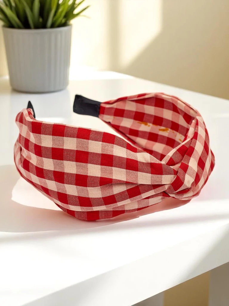 Royalfashion Kariran trak za lase Claras