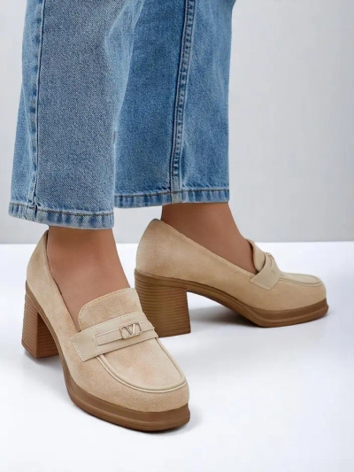 Royalfashion ženski loaferji z blok peto Evelay