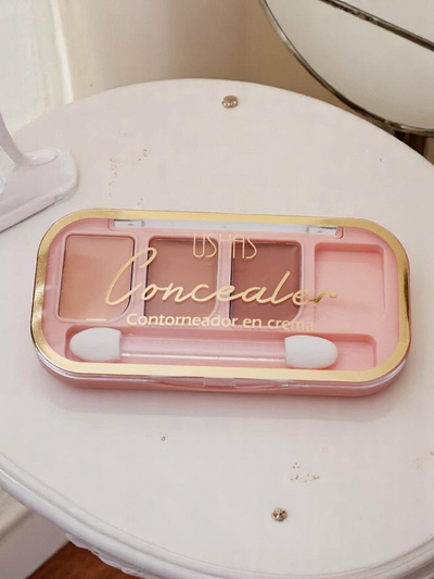 Matirajoča paleta za senčenje obraza, 3 odtenki Cashmere Cocoa