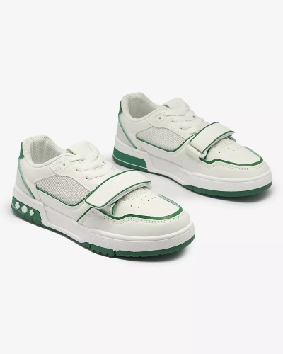 Royalfashion Sportowe sneakersy damskie w biało- zielonym kolorze Xirrat