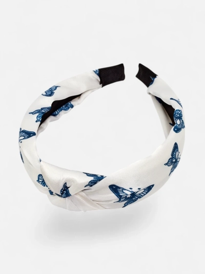 Royalfashion Naglavni trak za lase karirast z metulji Butterfly Weave