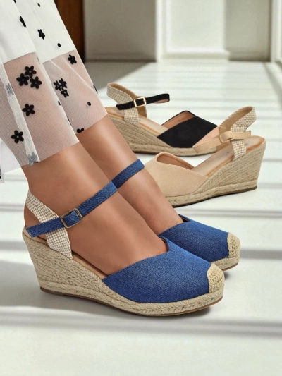 Royalfashion Ženski sandali z wedge peto Solara Espadrilles