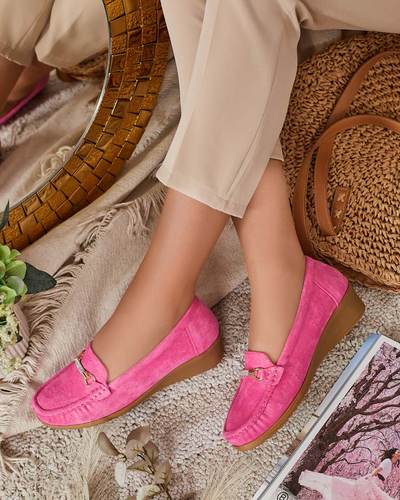 Royalfashion Ženski mokasini eko iz semiša Ewo