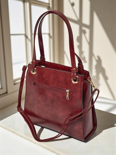 Ženska shopper torba iz eko usnja Silent Raven