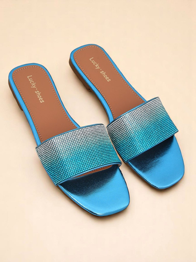 Royalfashion Ženski natikači s cirkoni ShinyGlow