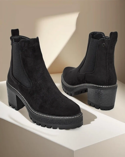Royalfashion Eco-suede ženske gležnjače na potpetici Segori