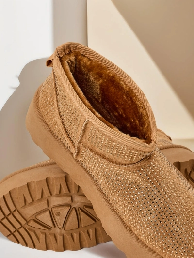 Royalfashion Beige ženski zimski čizme a'la UGGs Corob