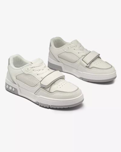 Royalfashion Sportowe sneakersy damskie w biało- szarym kolorze Xirrat